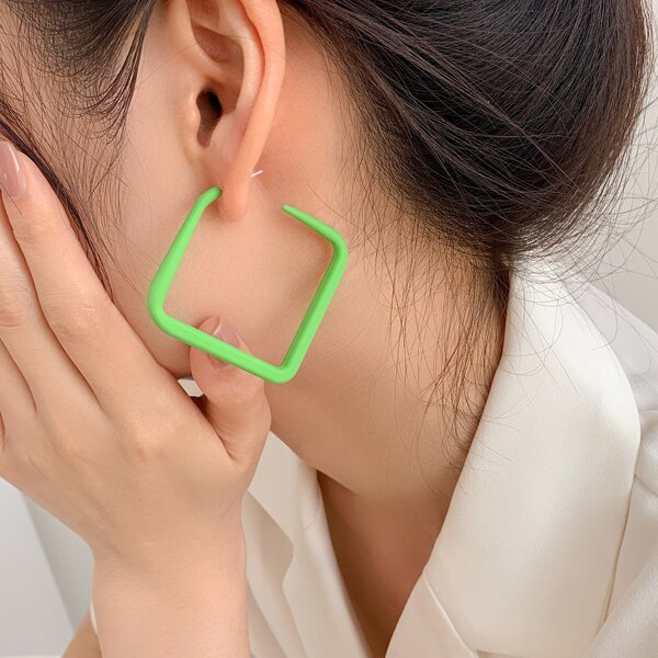 

Geo Shaped Earrings, Green