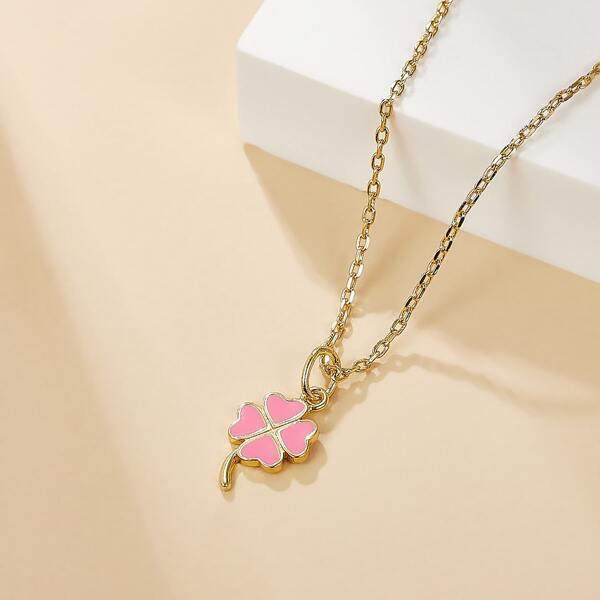 

18K Gold Plated Four Leaf Clover Charm Necklace