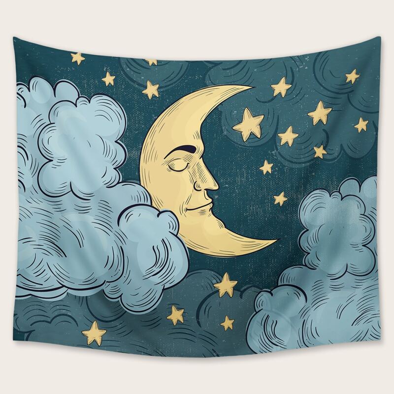 

Moon Print Tapestry, Multicolor
