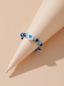 3 piezas aro con cuenta con diseño de corazón - Multicolor - Ver 4