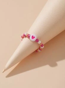 3 piezas aro con cuenta con diseño de corazón - Multicolor - Ver 5