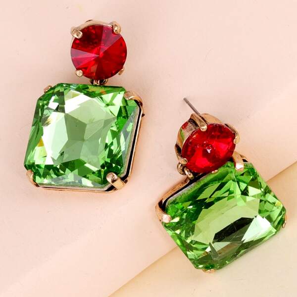 

Rhinestone Decor Drop Earrings, Multicolor