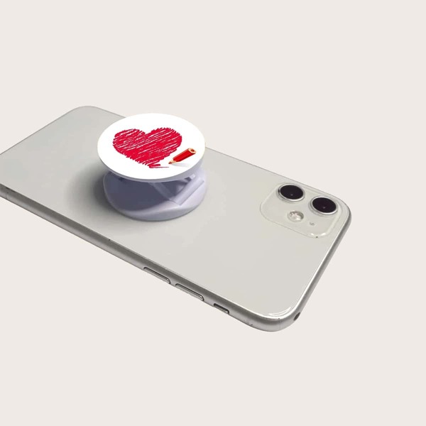 

Heart Pattern Stand-Out Phone Grip, Multicolor