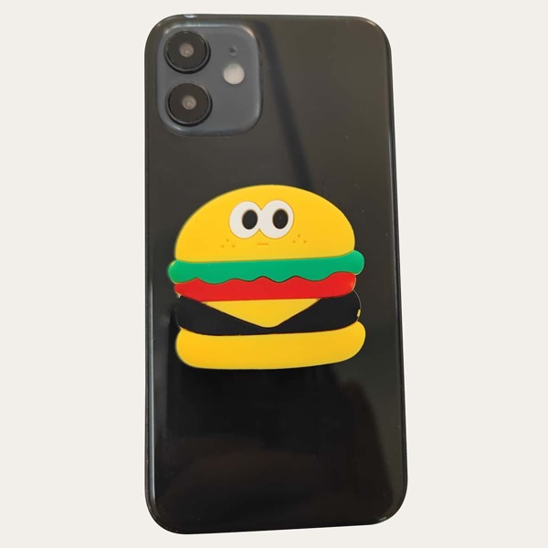 

Cartoon Hamburger Stand-Out Phone Grip, Yellow