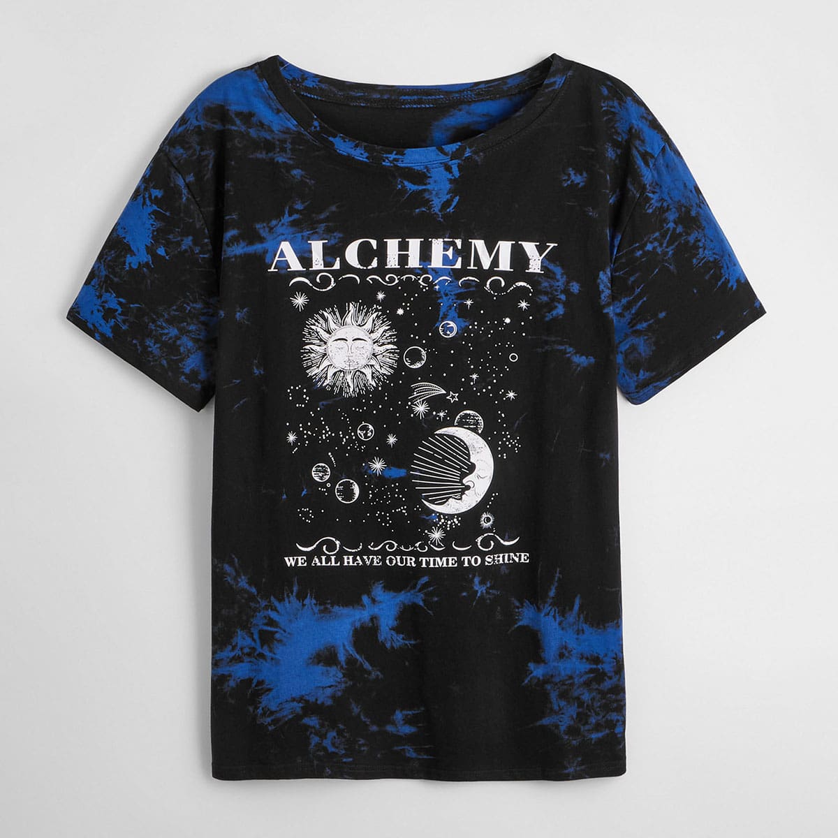 

Sun & Moon Graphic Tie Dye Tee, Multicolor