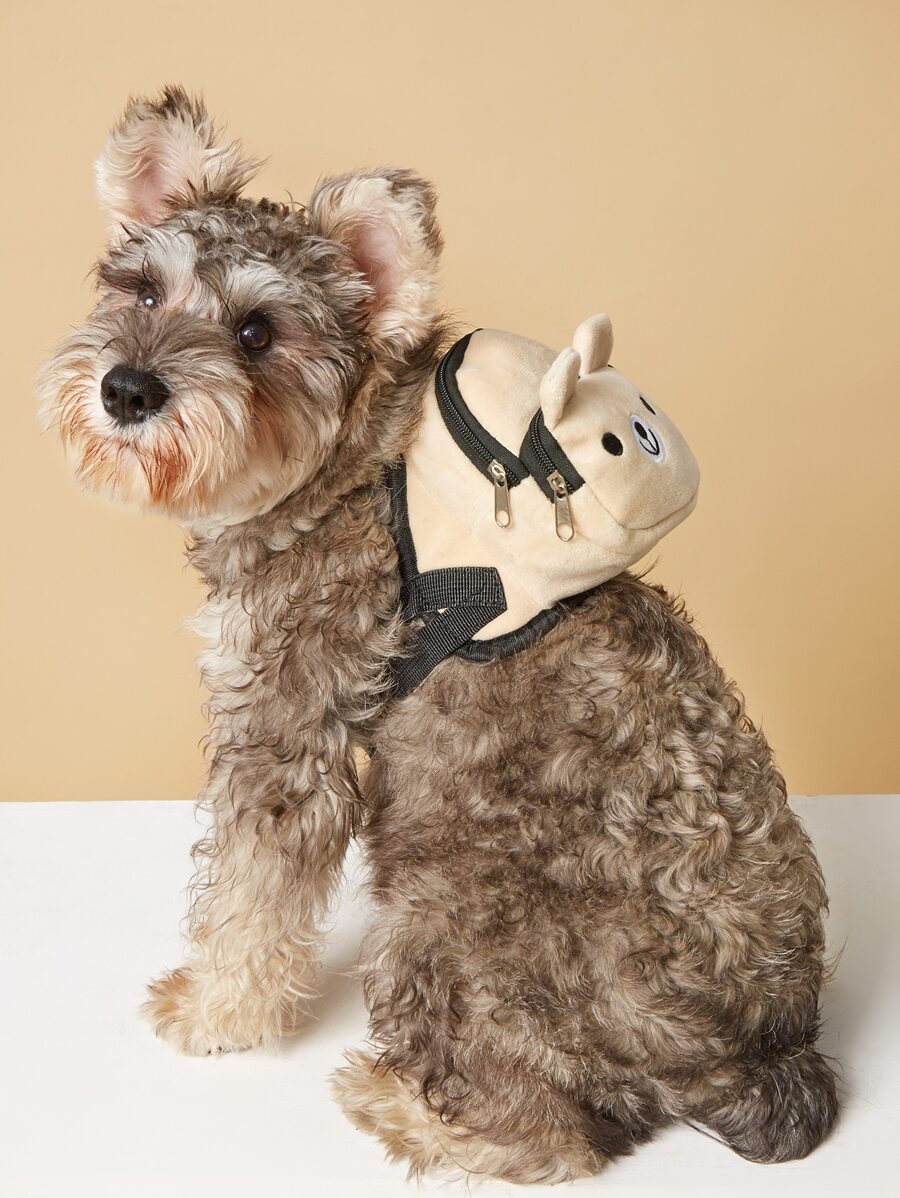 Mochila portátil para mascotas, bolsa de aperitivos en color Beige para perros y gatos pequeños, Ideal para salidas con aperitivos, 1 pieza - Multicolor - Ver 1