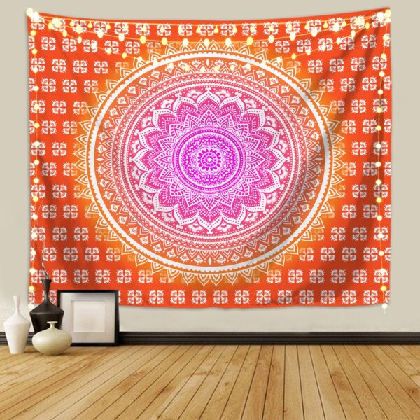 

Mandala Print Tapestry, Multicolor