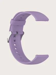 素色適用於HUAWEI Watch矽膠錶帶 - 紫色 - 查看 4