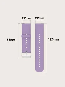 素色適用於HUAWEI Watch矽膠錶帶 - 紫色 - 查看 3