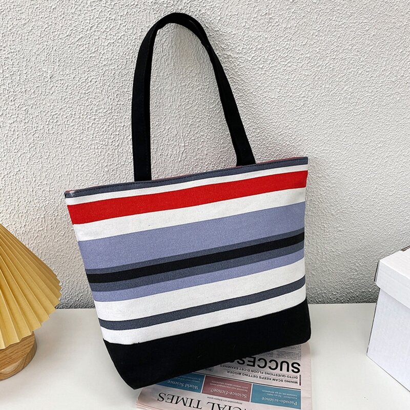 Striped Tote Bag, Multicolor