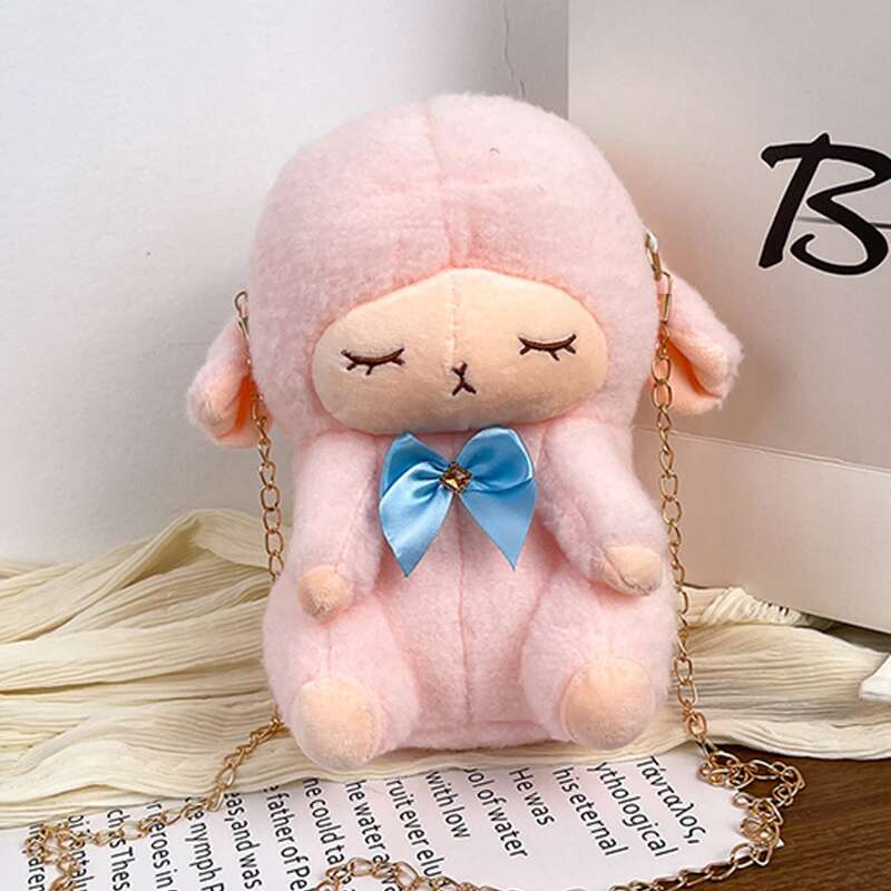 

Cartoon Sheep Crossbody Bag, Pink