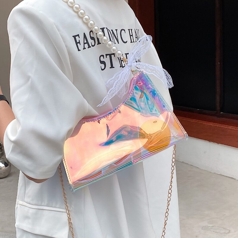 

Faux Pearl Beaded Shoulder Bag, Multicolor