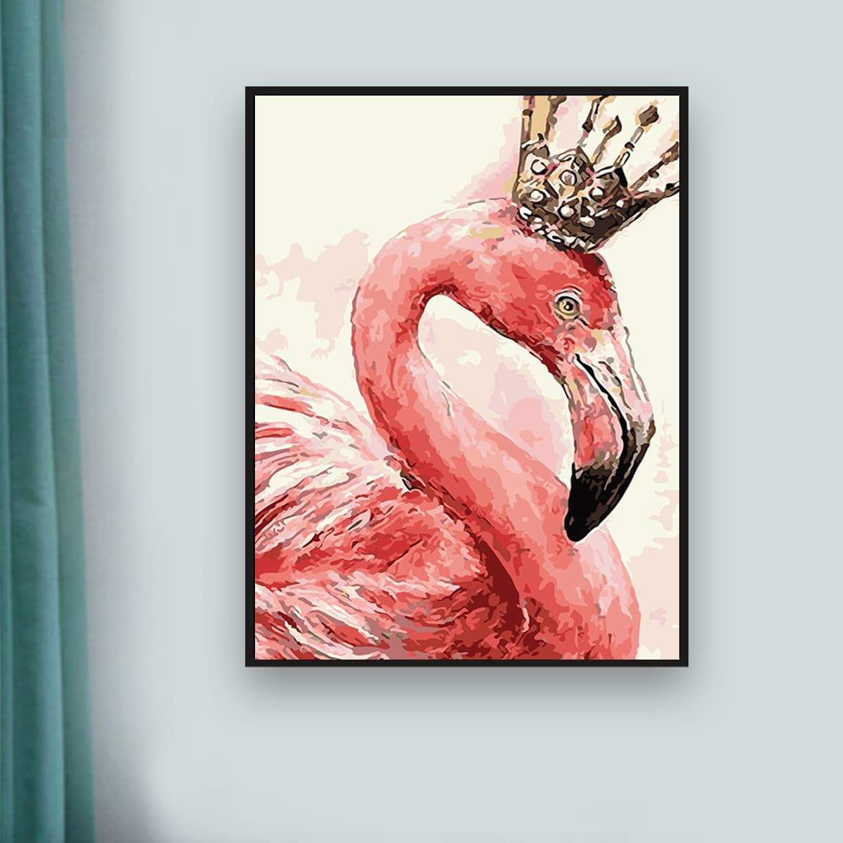 

Flamingo Print DIY Diamond Unframed Painting, Multicolor
