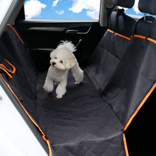 

1pc Pet Car Seat Mat, Black