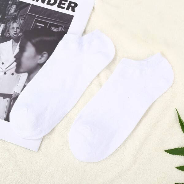

Solid Ankle Socks, White