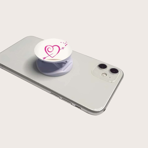 

Heart Pattern Stand-Out Phone Grip, Multicolor