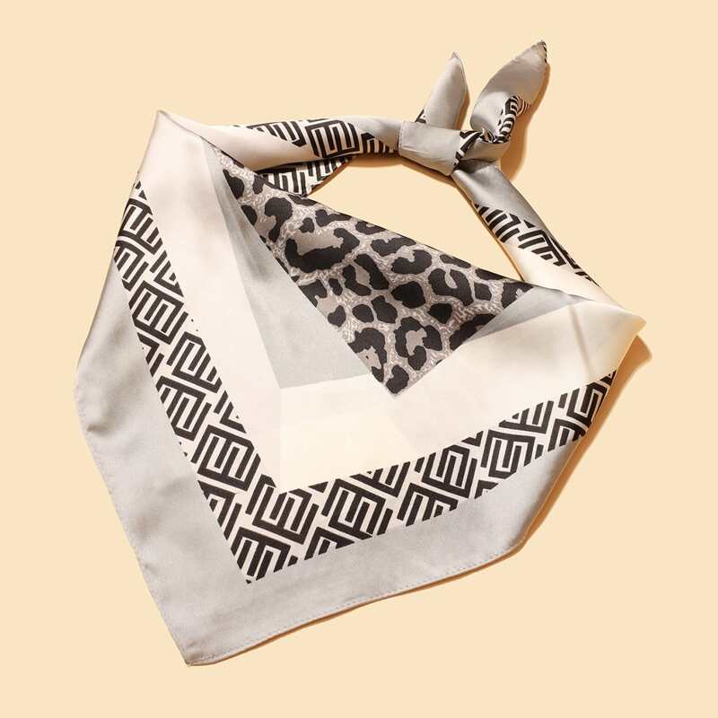 

1pc Leopard Bandana, Multicolor
