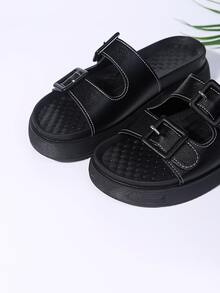 Giày bệt dày và Dép nêm Nữ - màu đen - Xem 4