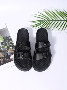 Giày bệt dày và Dép nêm Nữ - màu đen - Xem 2