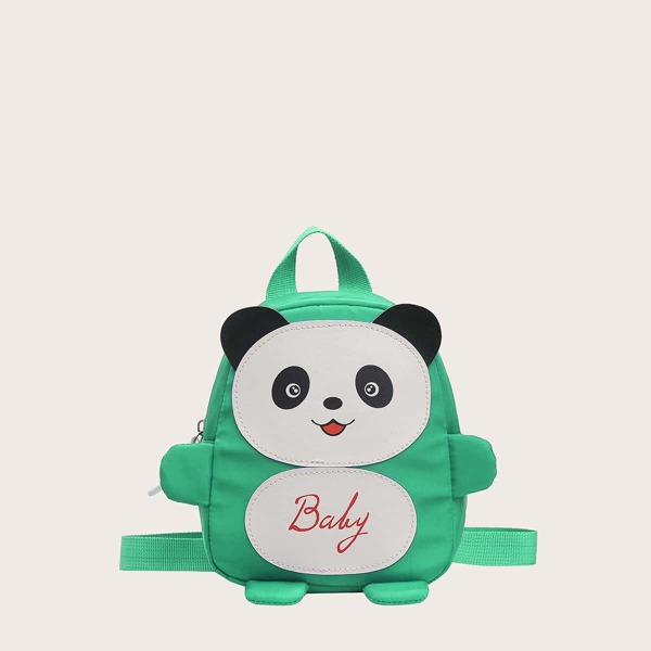 

Toddler Kids Panda Pattern Backpack, Green
