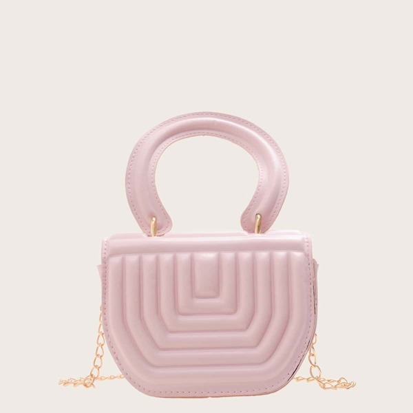 

Girls Textured Satchel Bag, Pink