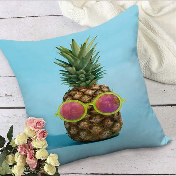 

Pineapple Pattern Cushion Cover Without Filler, Multicolor