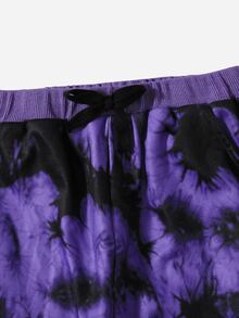 SHEIN Niñas Conjunto Top corto tubo de tie dye & Pantalones deportivos - Multicolor - Ver 4