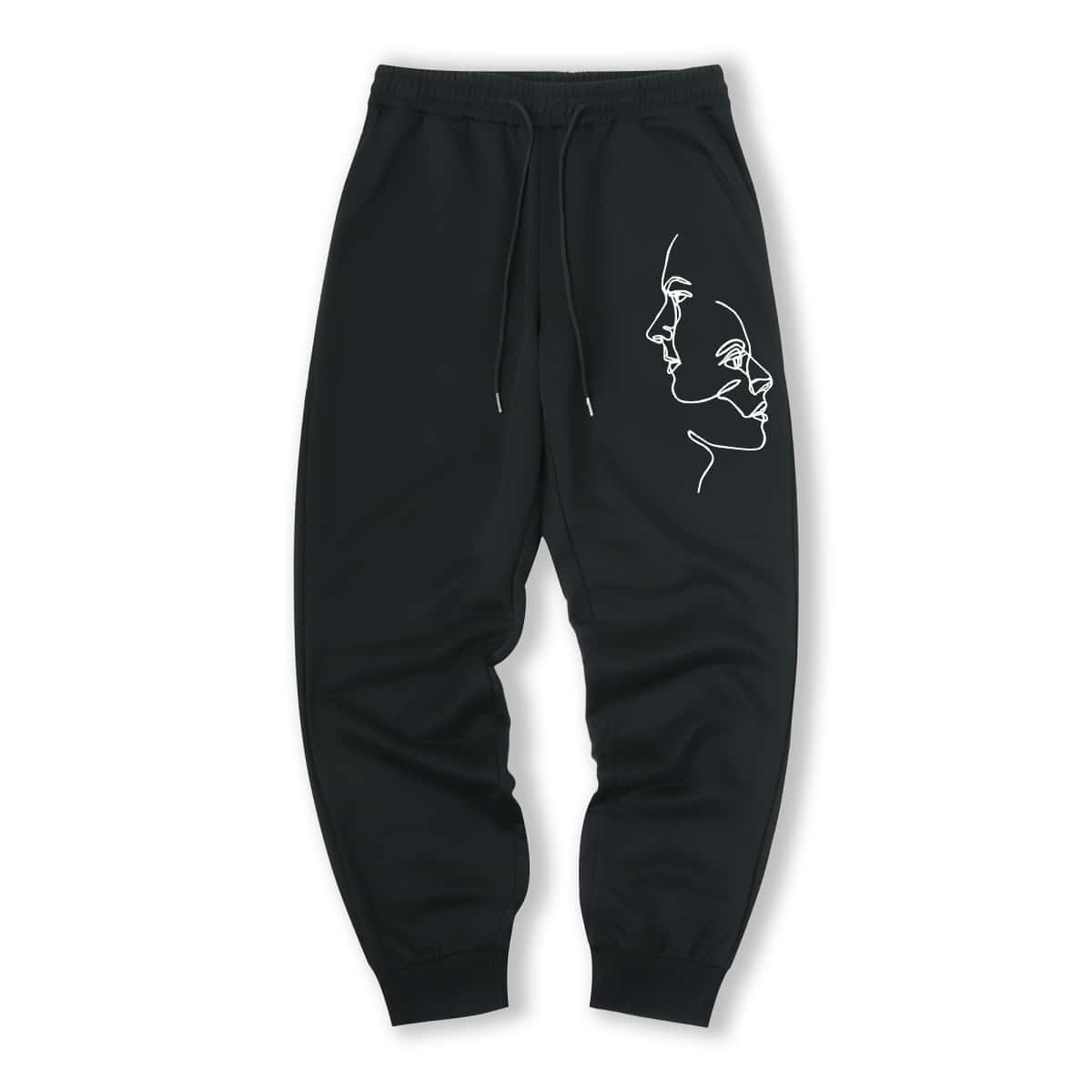

Guys Figure Graphic Sweatpants, Black