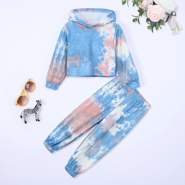 

Toddler Girls Tie Dye Hoodie & Sweatpants, Multicolor
