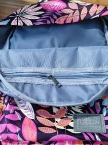 Mochila con patrón de hoja - Multicolor - Ver 5
