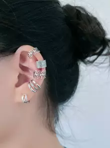 5 pièces Boucles d'oreilles avec feuille