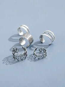 5 pièces Boucles d'oreilles avec feuille