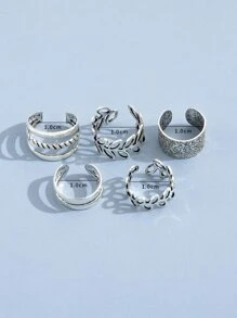 5 pièces Boucles d'oreilles avec feuille