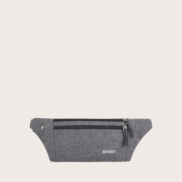 

Men Solid Fanny Pack, Grey