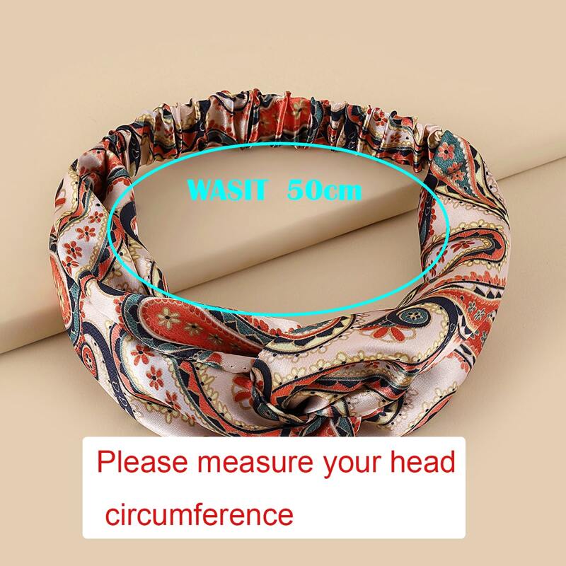 

Flower Print Twist Hair Band, Multicolor
