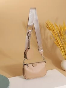 Mini Minimalist  Square Bag With Coin Purse - Khaki - View 2