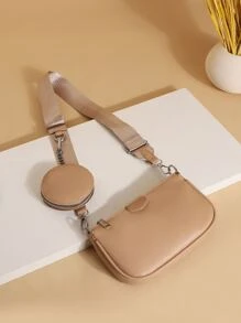 Mini Minimalist  Square Bag With Coin Purse - Khaki - View 4