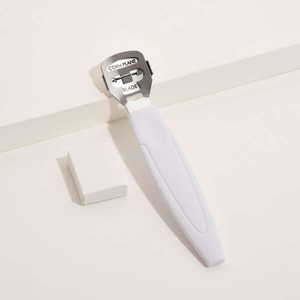 

1pc Stainless Steel Pedicure Tool & 2pcs Blade, White