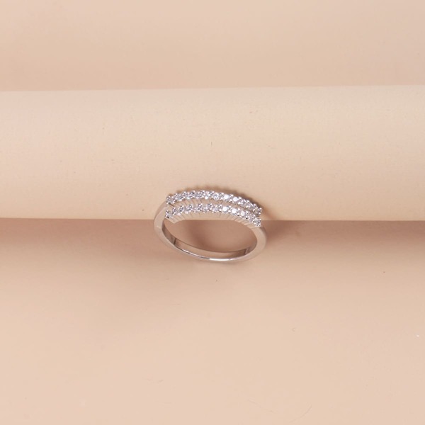 

Rhinestone Decor Ring, Silver