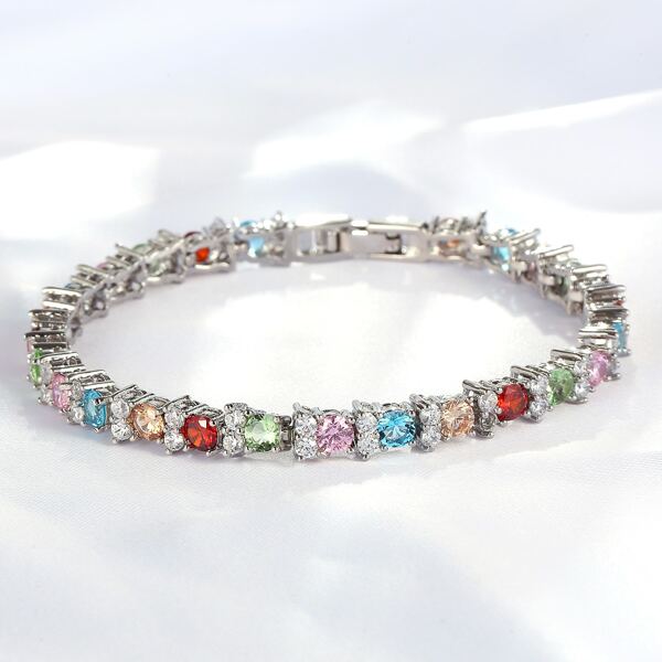 

Zircon Decor Bracelet, Multicolor