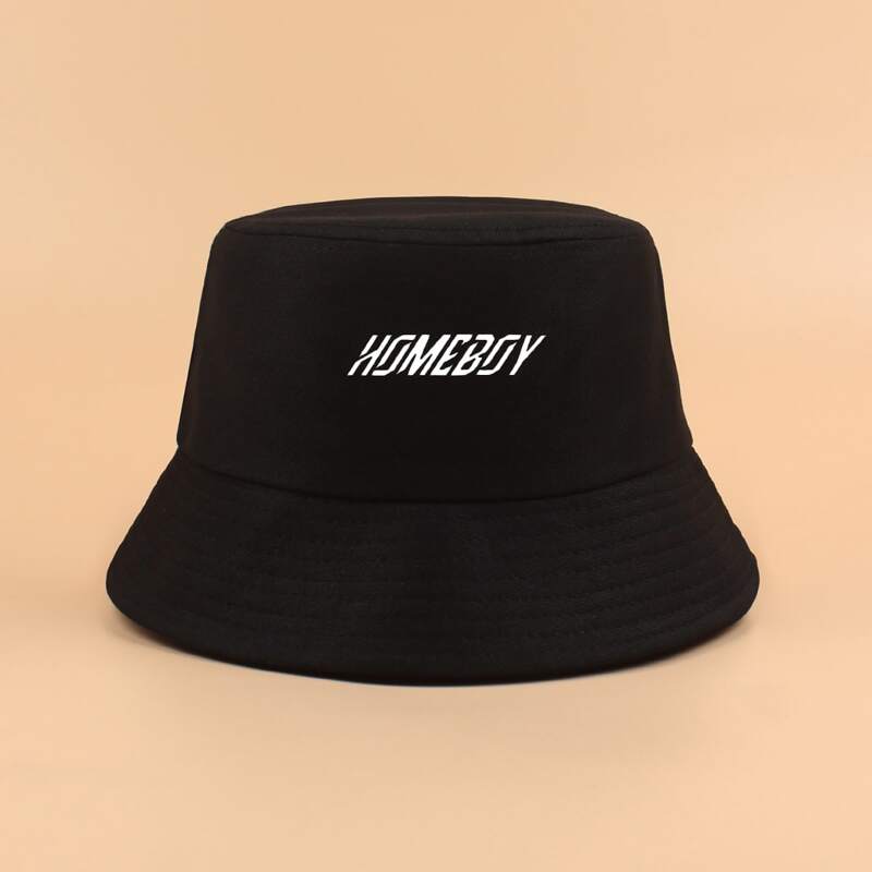 

Letter Graphic Bucket Hat, Black