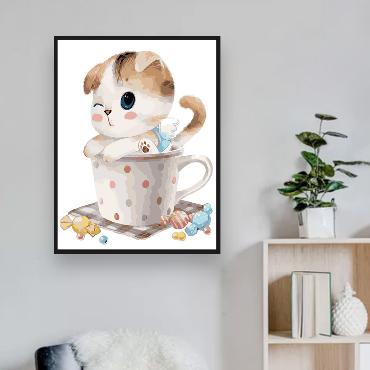 

Cat Pattern Diamond Painting Without Frame, Multicolor