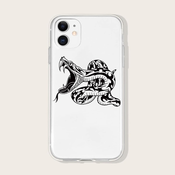 

Snake Print Phone Case, Clear