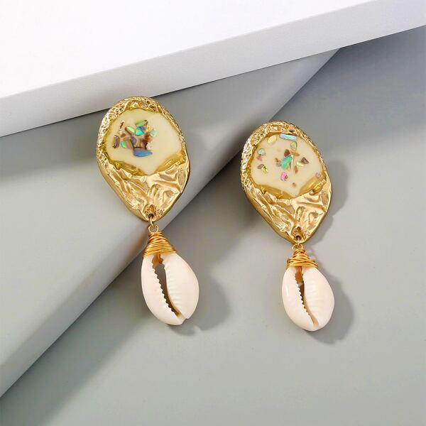 

Shell Decor Drop Earrings, Multicolor