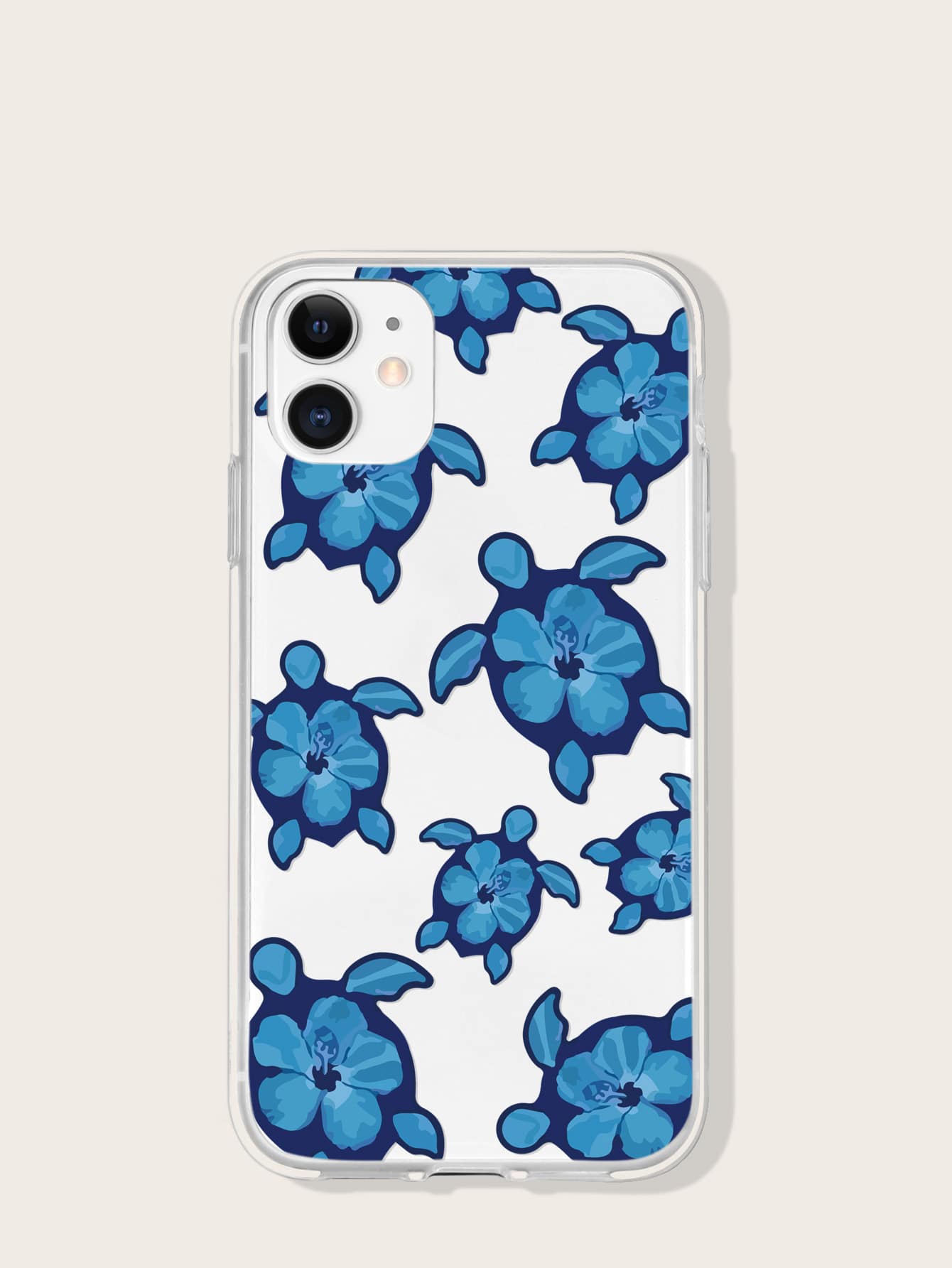 Tortoise Pattern Phone Case - Clear - View 1