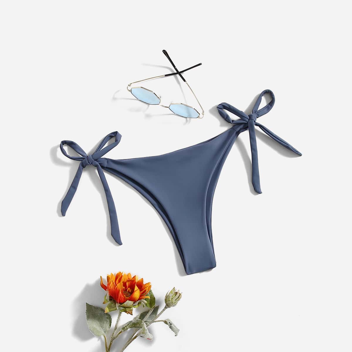 

Tie Side Bikini Bottom, Blue