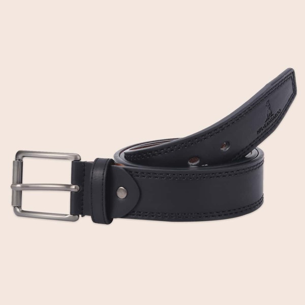 

Men PU Buckle Belt, Black