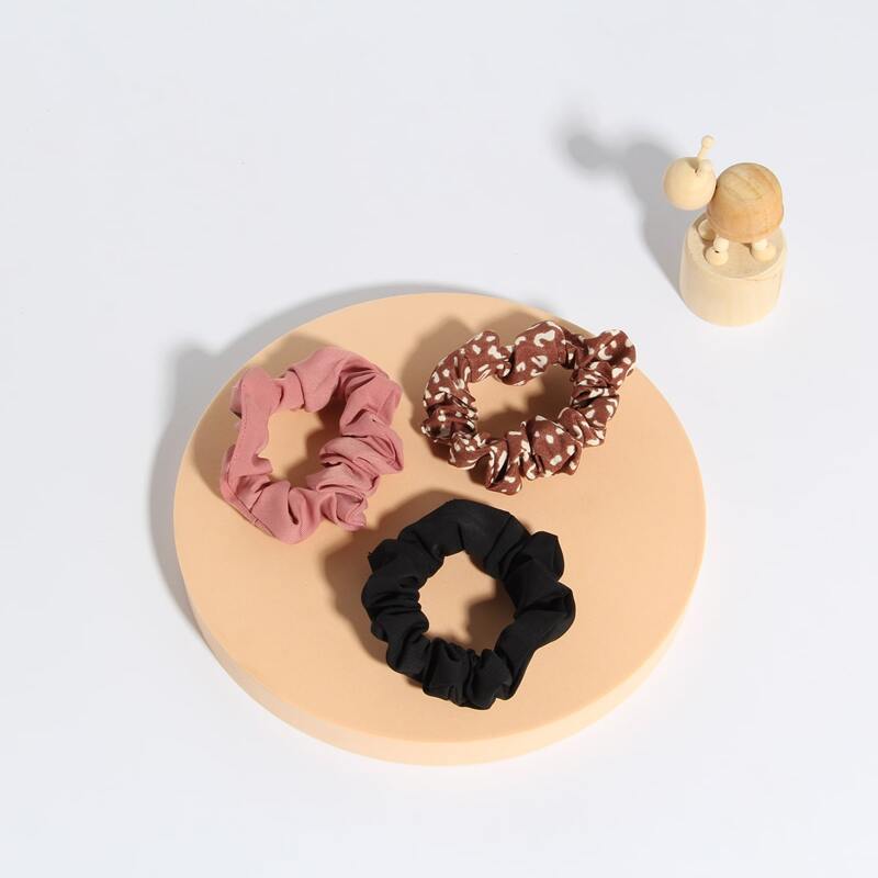 

3pcs Graphic Scrunchie, Multicolor