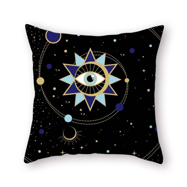 

Eye Print Cushion Cover Without Filler, Multicolor