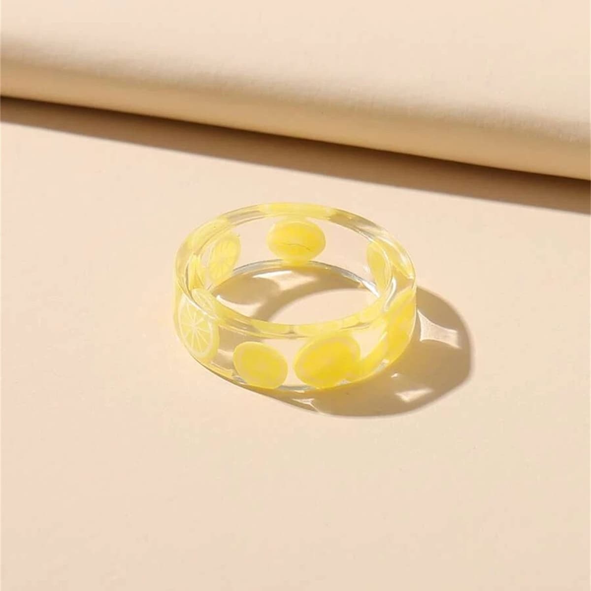 

Fruit Print Ring, Yellow